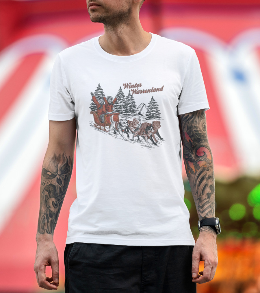 Alex Warren Winter Warrenland Sleigh Ride Snowy Trees Scene T-Shirt