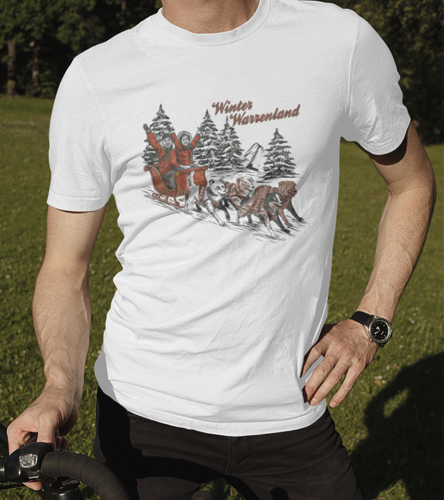 Alex Warren Winter Warrenland Sleigh Ride Snowy Trees Scene T-Shirt