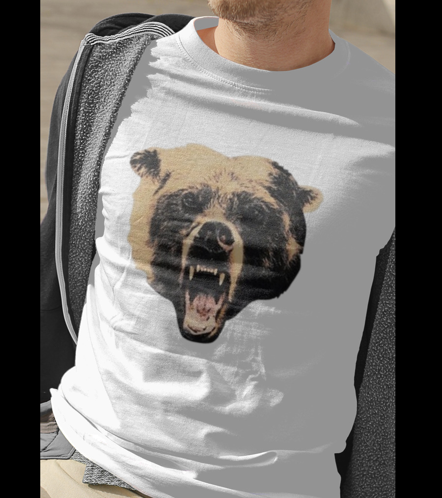 Chicago Bears Golf Wang Cutout Fierce Roaring Bear Face T-Shirt
