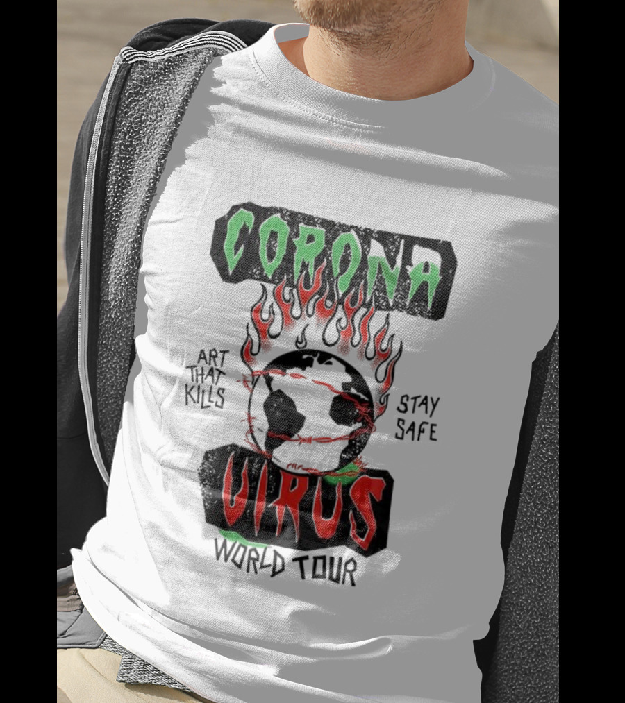 Corona Virus Art That Kills Stay Safe World Tour T-Shirt
