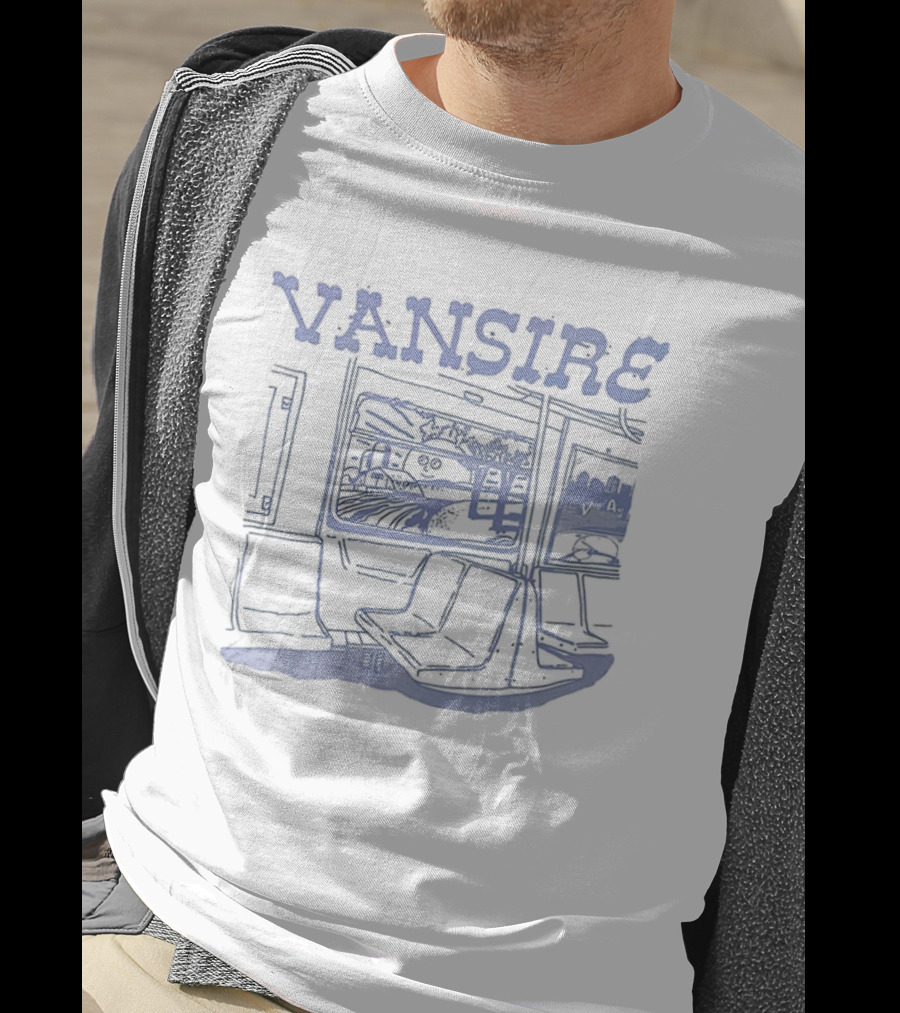 Vansire Subway Train Sketch T-Shirt