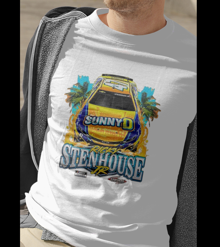 Ricky Stenhouse Jr. SunnyD Nascar Cup Series Car 47 Racing Palm Trees T-Shirt