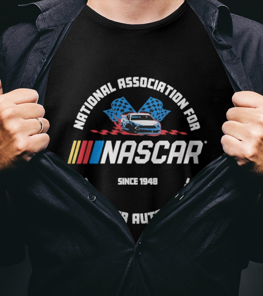 NASCAR National Association Stock Car Auto Racing Since 1948 Racing Flags T-Shirt