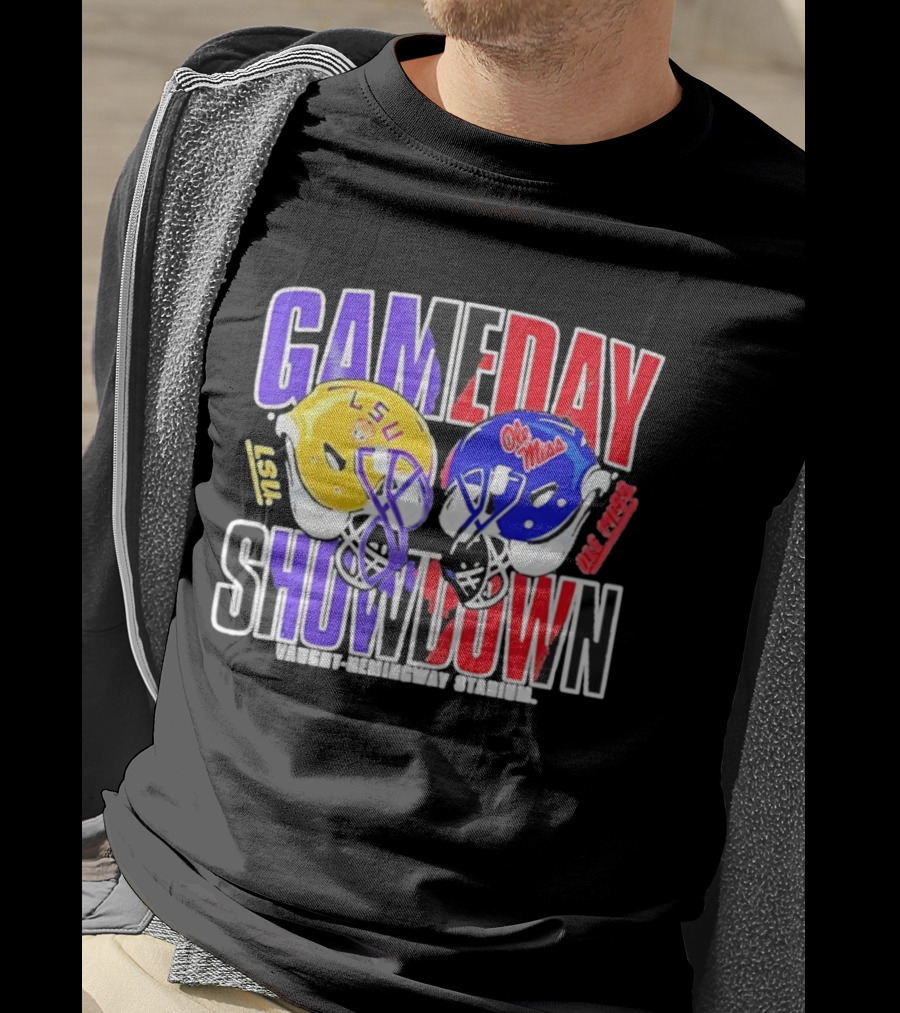 Ole Miss Rebels Vs LSU Tigers Gameday Showdown Vaught Hemingway Stadium 2025 T-Shirt
