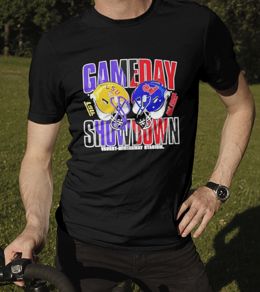 Ole Miss Rebels Vs LSU Tigers Gameday Showdown Vaught Hemingway Stadium 2025 T-Shirt