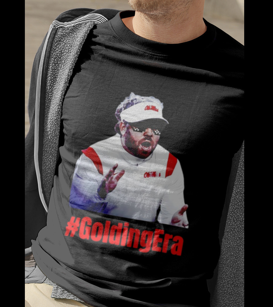 Ole Miss #GoldingEra Pete Golding Pixel Sunglasses Coach Look T-Shirt