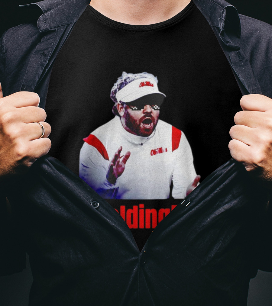 Ole Miss #GoldingEra Pete Golding Pixel Sunglasses Coach Look T-Shirt