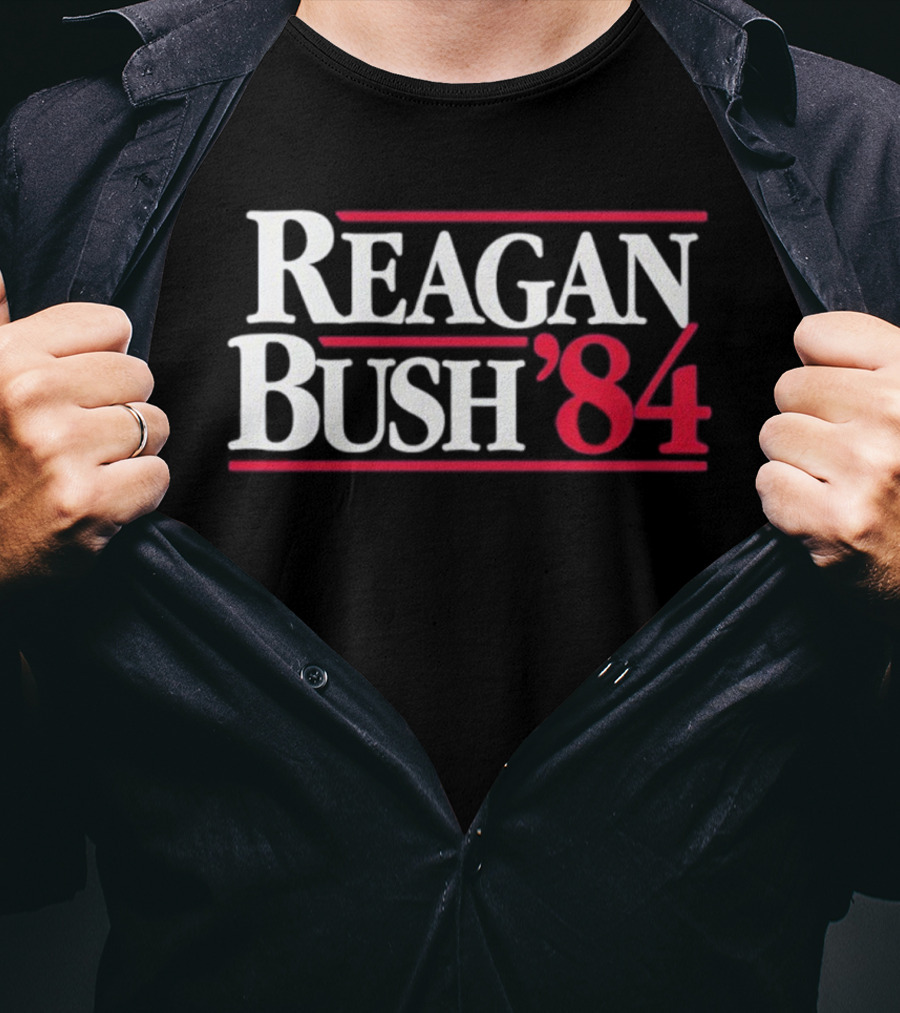 Reagan Bush 1984 Campaign Election Historical Political Memorabilia T-Shirt