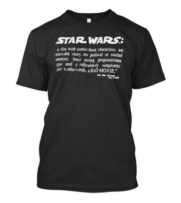 Star Wars Film Comic-Book Characters Review By The New Yorker Magazine T-Shirt