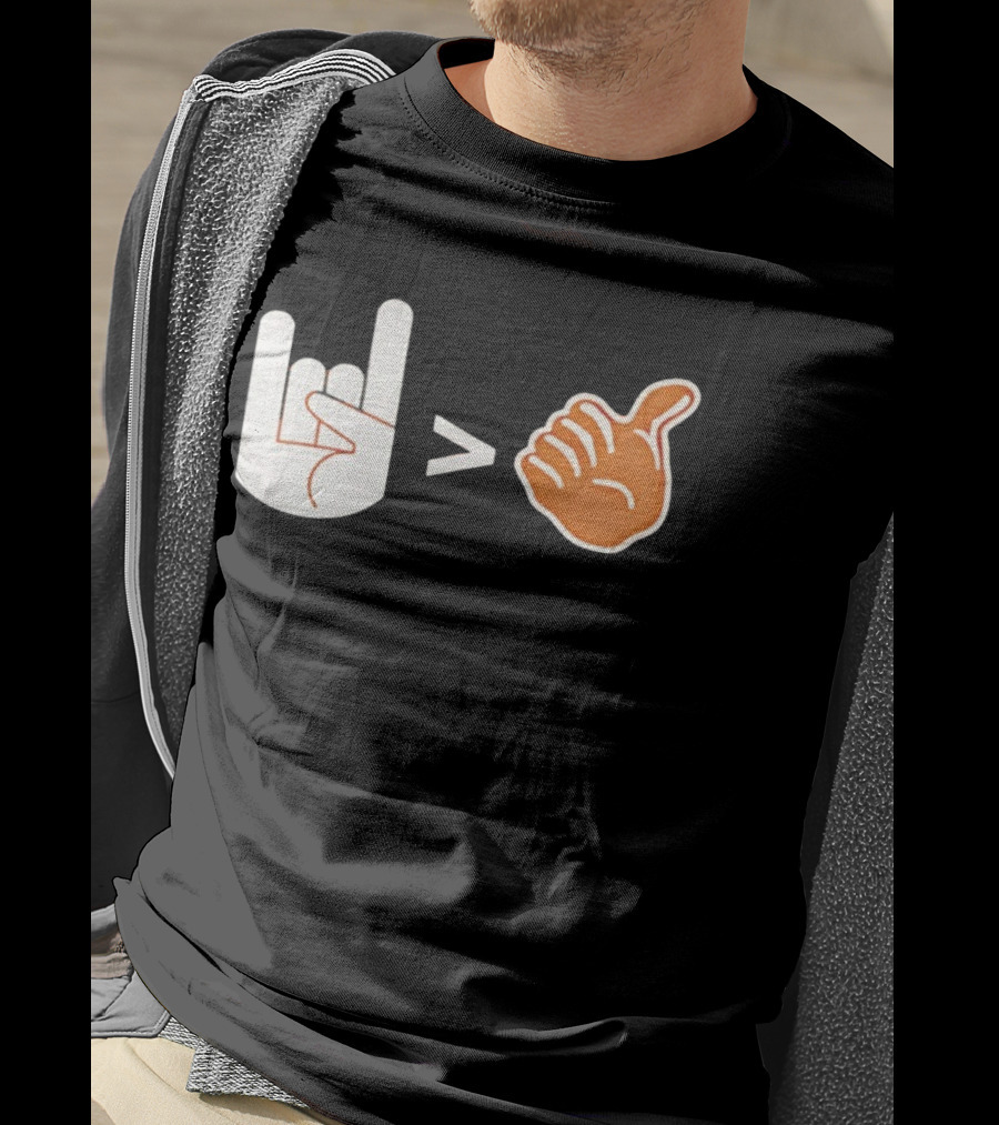 Texas Longhorns Hook ’em Hand Gesture Greater Thumbs Up Symbol 2025 T-Shirt