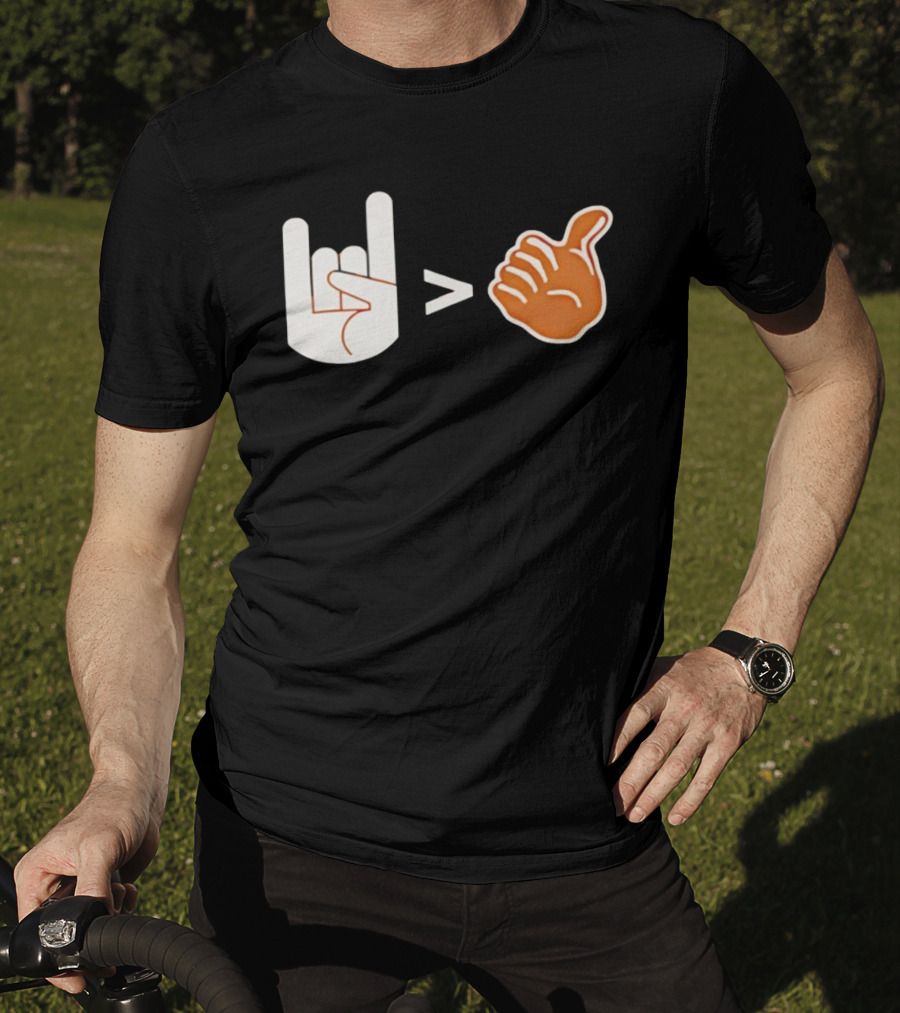 Texas Longhorns Hook ’em Hand Gesture Greater Thumbs Up Symbol 2025 T-Shirt