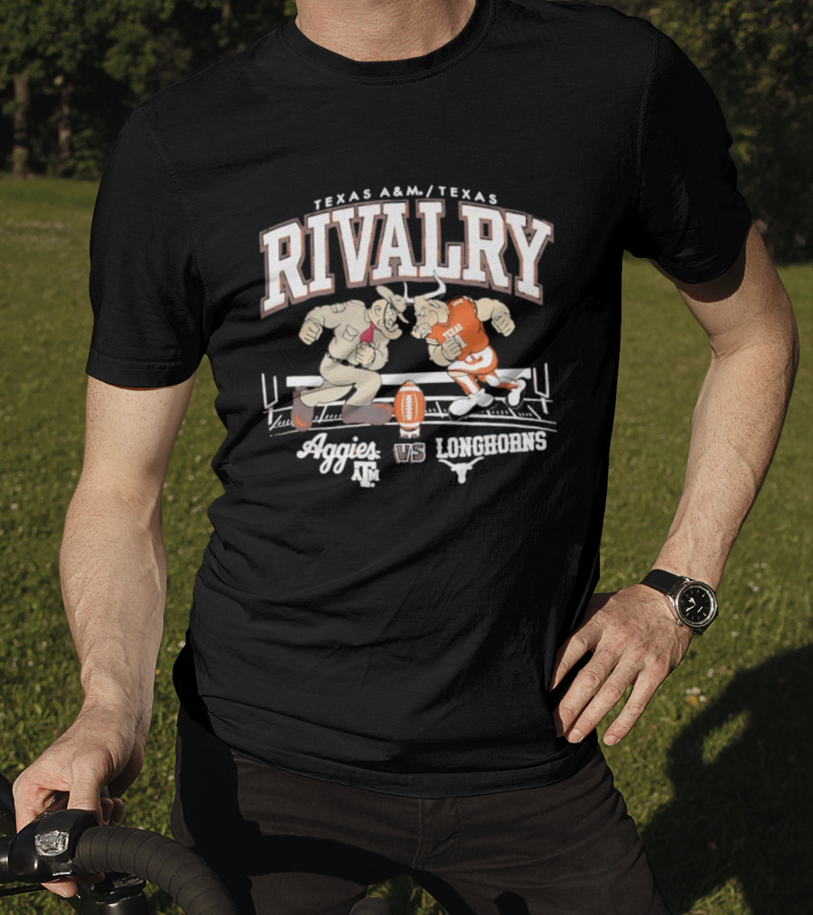 Texas A&M Texas Rivalry Aggies Vs Longhorns Football 2025 T-Shirt