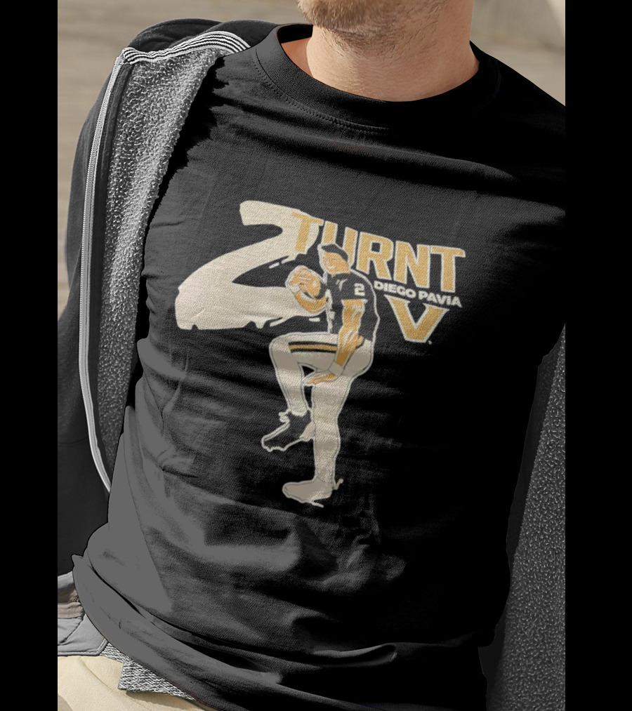 2Turnt Vanderbilt Diego Pavia Football Player T-Shirt