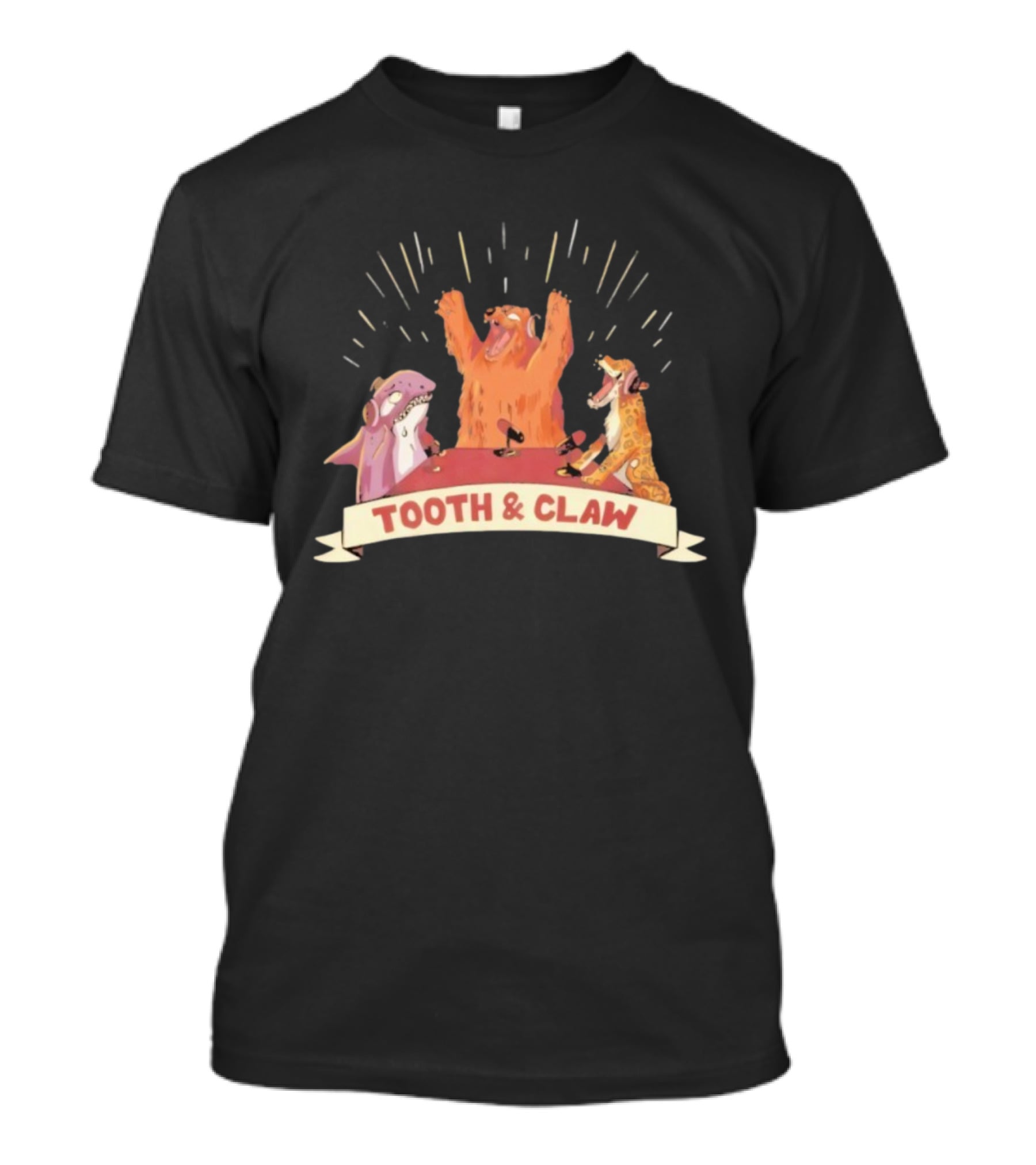 Tooth And Claw Podcast Animal Trio Doppleganger T-Shirt