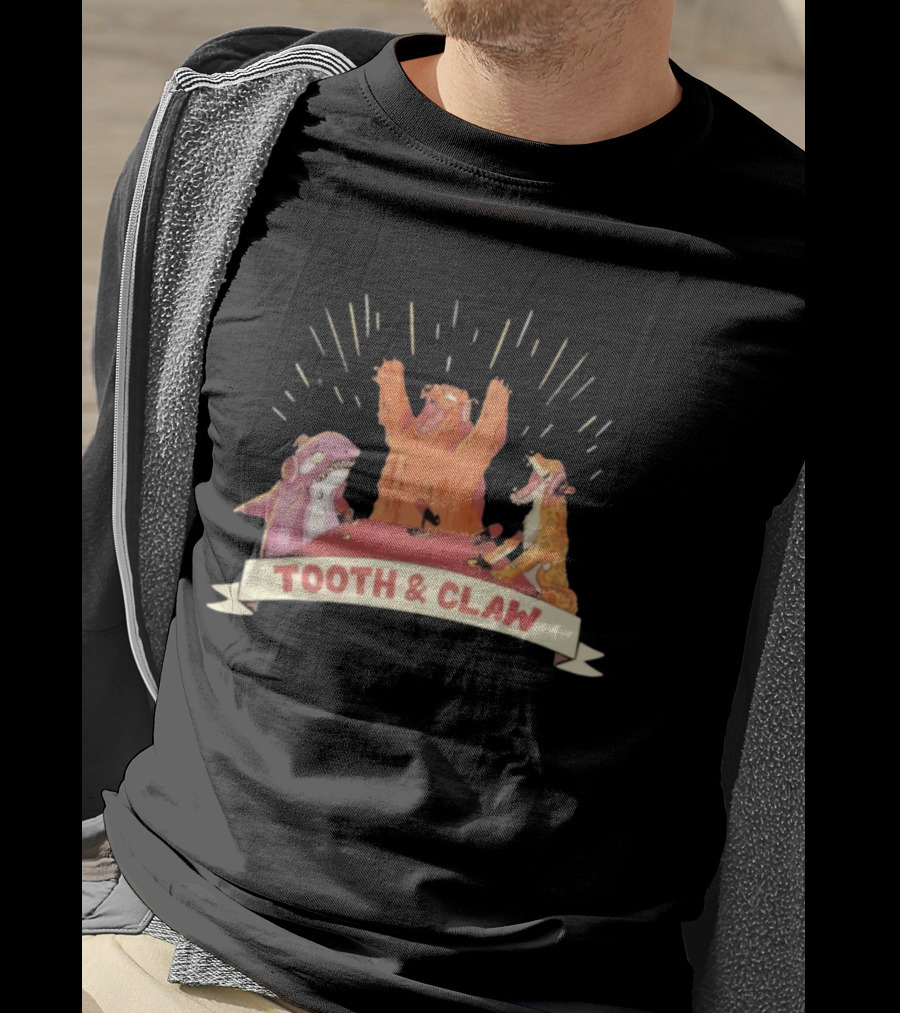 Tooth And Claw Podcast Animal Trio Doppleganger T-Shirt