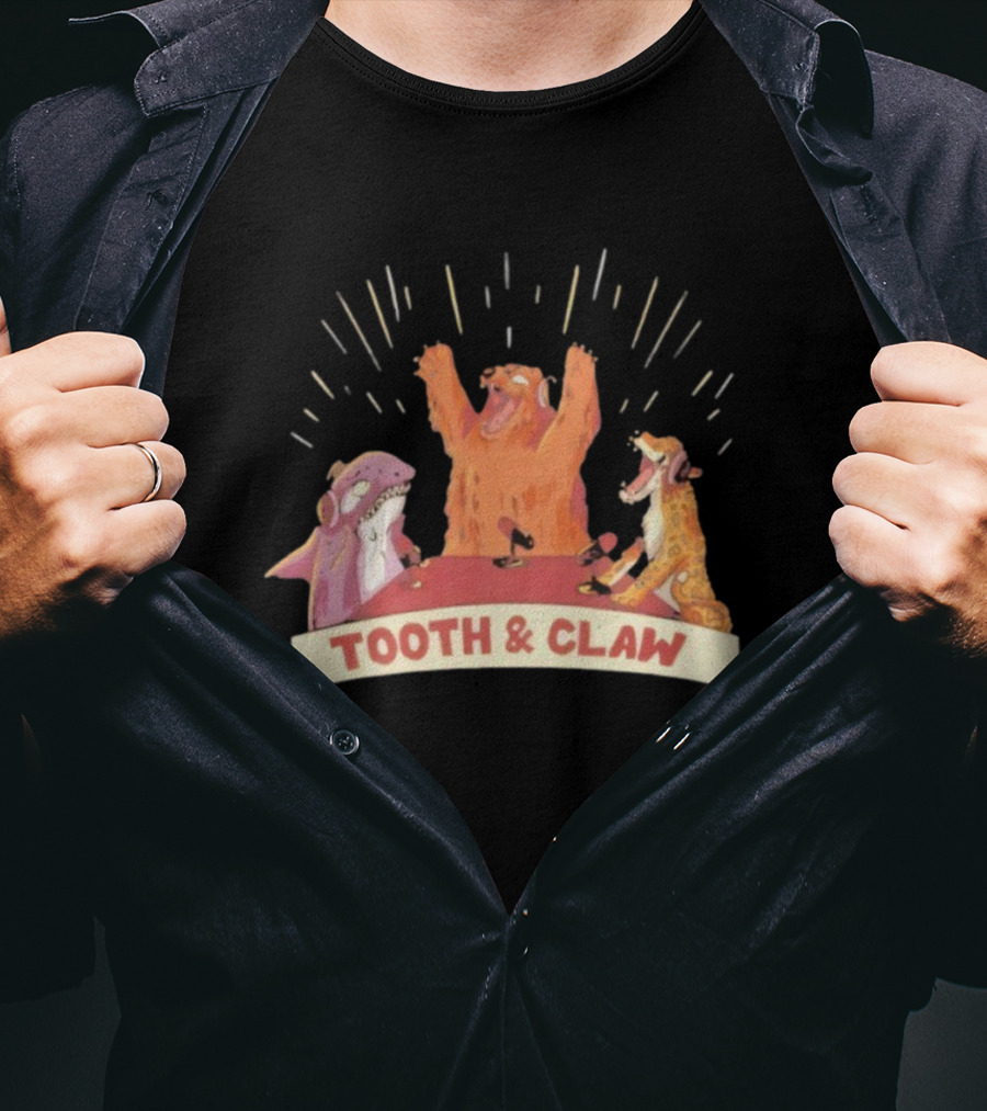 Tooth And Claw Podcast Animal Trio Doppleganger T-Shirt