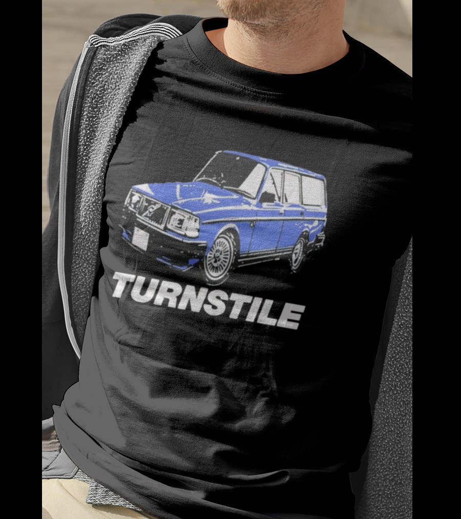Turnstile Volvo Car Blue Illustration T-Shirt