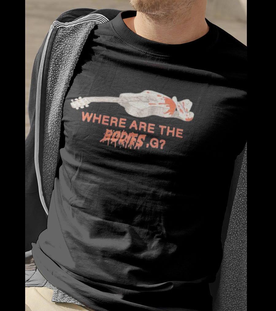 YMH Studios Where Are The Bodies G Guitar Graphic T-Shirt