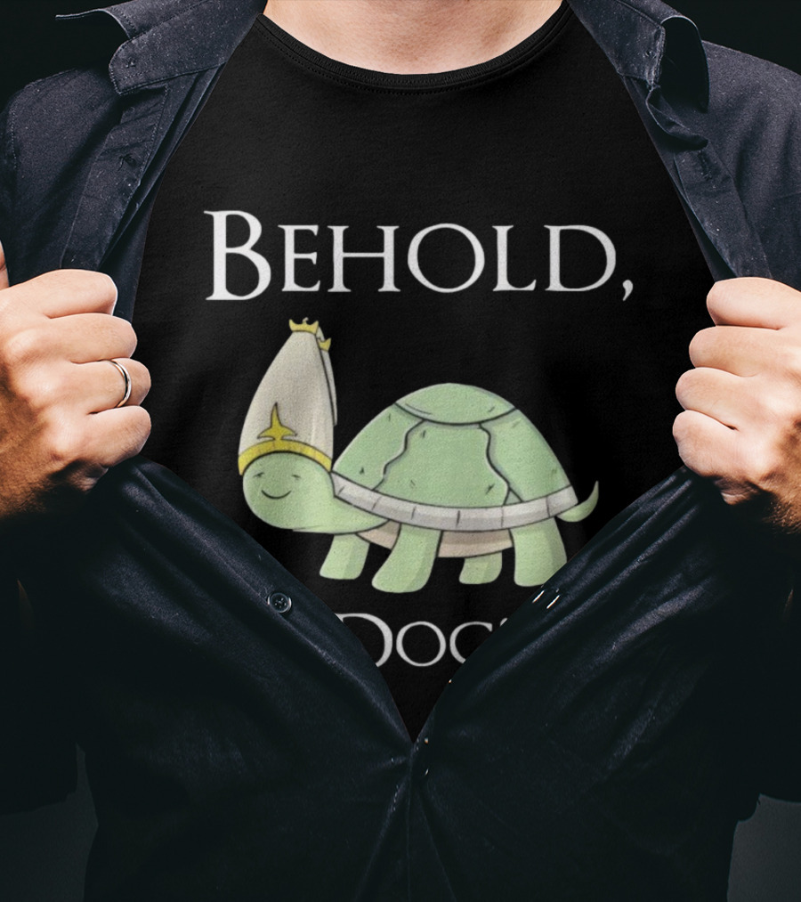 Behold Dog Turtle Wearing Bishop Hat T-Shirt