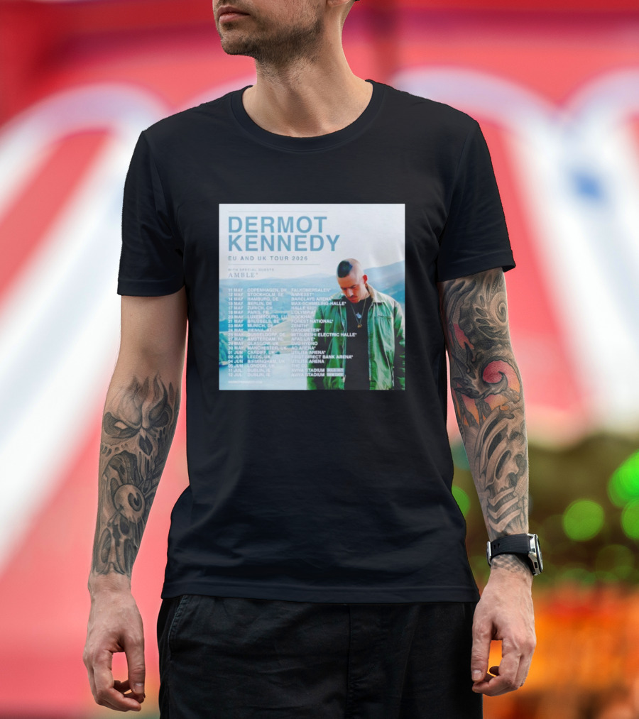 Dermot Kennedy EU And UK Tour 2026 With Special Guests Amble Concert Dates And Locations T-Shirt
