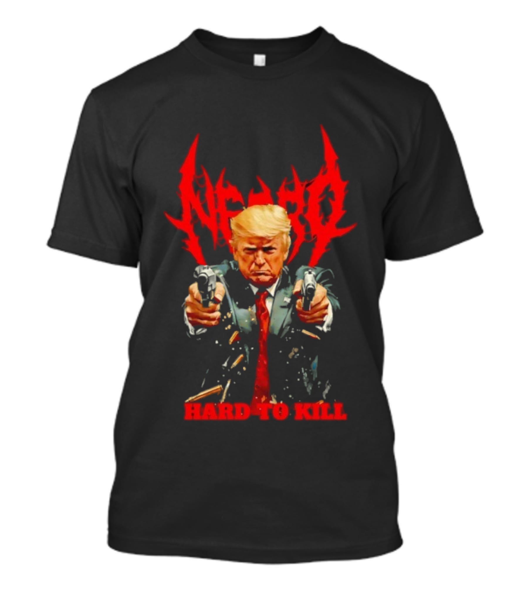 Donald Trump Necro Hard To Kill Two Handguns T-Shirt