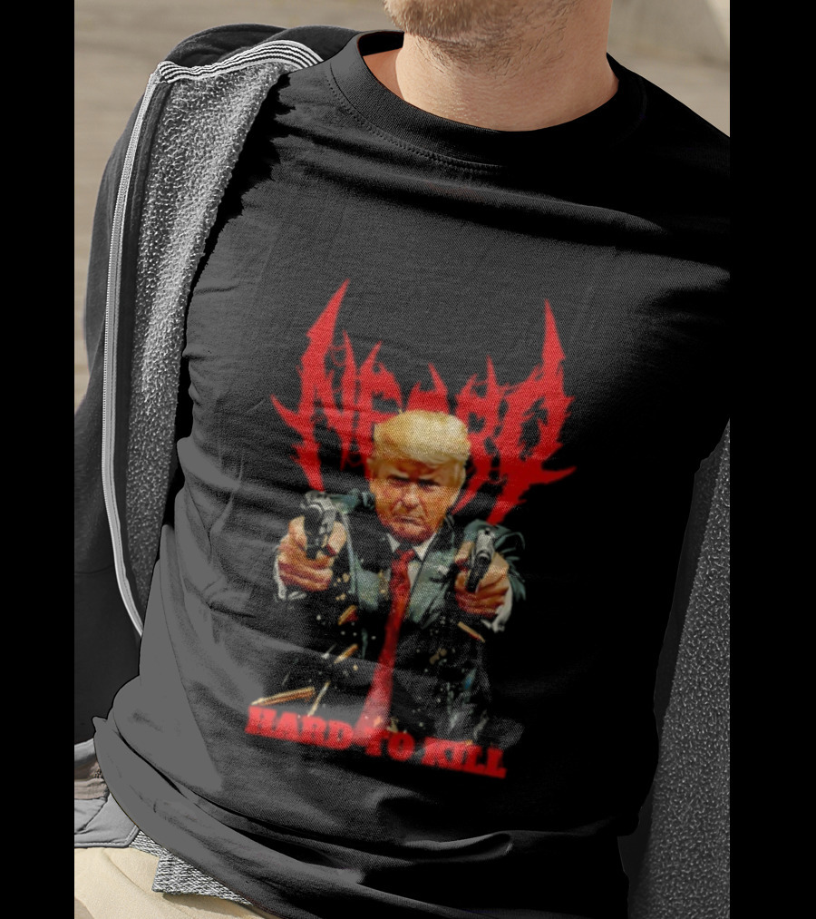 Donald Trump Necro Hard To Kill Two Handguns T-Shirt