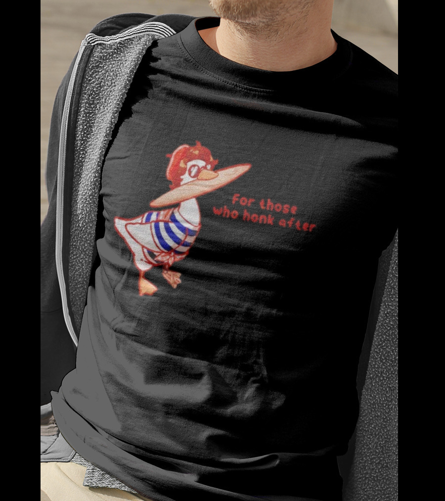 Goosetave For Those Who Honk After Goose In Glasses And Striped T-Shirt