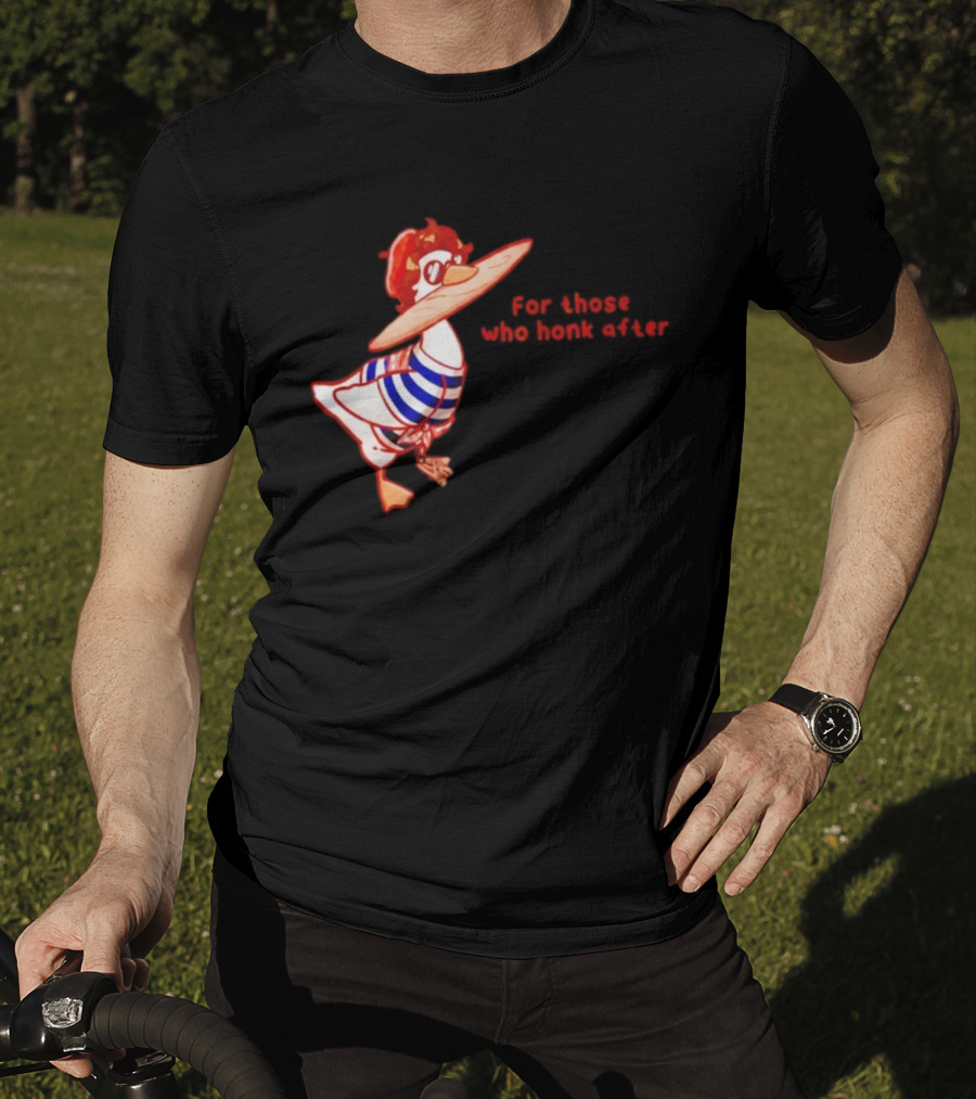 Goosetave For Those Who Honk After Goose In Glasses And Striped T-Shirt