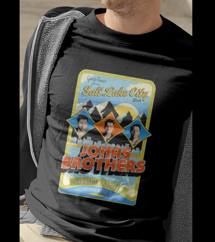 Greetings From Salt Lake City Utah Jonas Brothers Maverik Center November 30 2025 T-Shirt