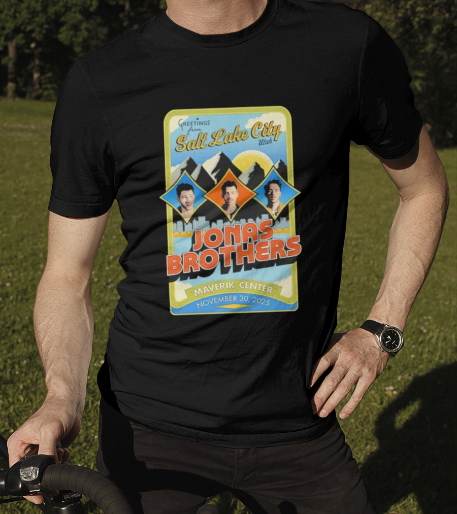 Greetings From Salt Lake City Utah Jonas Brothers Maverik Center November 30 2025 T-Shirt