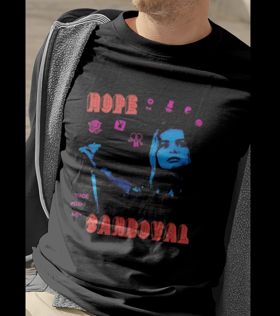 Hope Sandoval Fade Into Me Blue Artistic Portrait Theme T-Shirt
