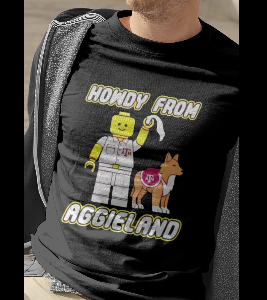 Howdy From Aggieland Texas A&M Character And Dog T-Shirt