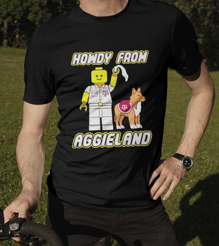 Howdy From Aggieland Texas A&M Character And Dog T-Shirt