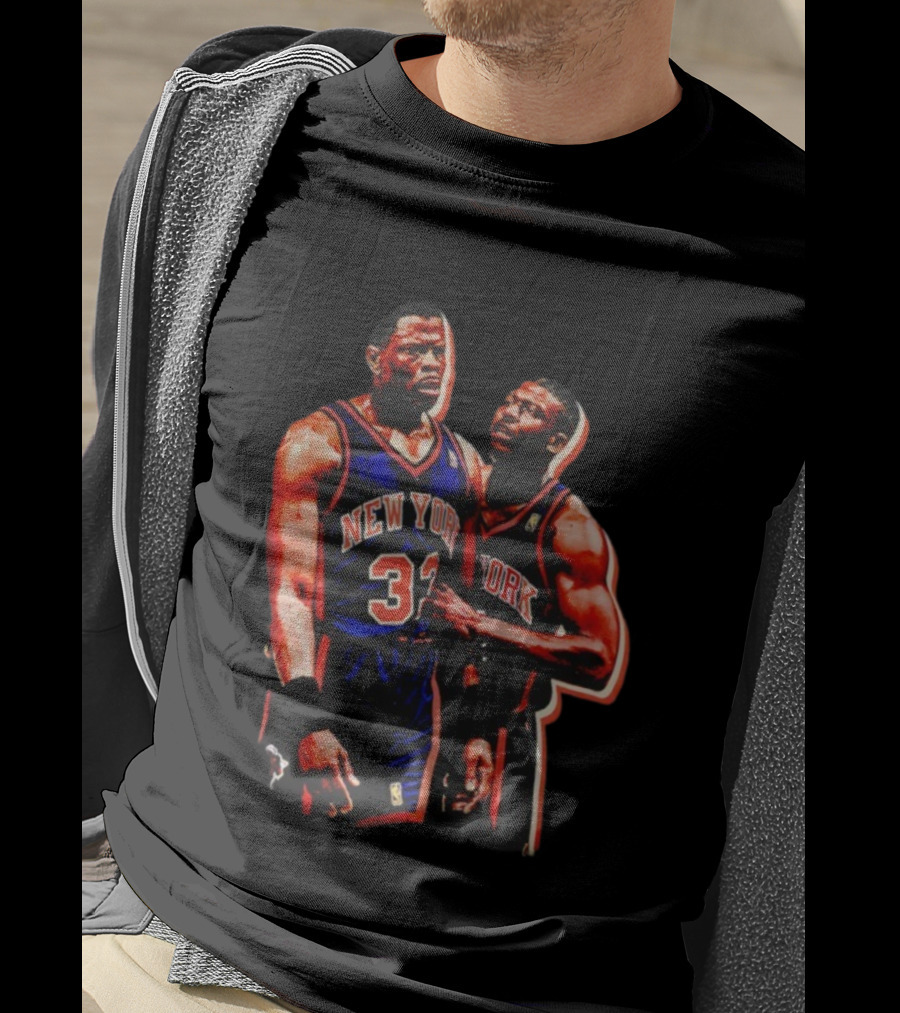 New York Knicks John Starks Patrick Ewing Basketball Team 32 Jersey T-Shirt