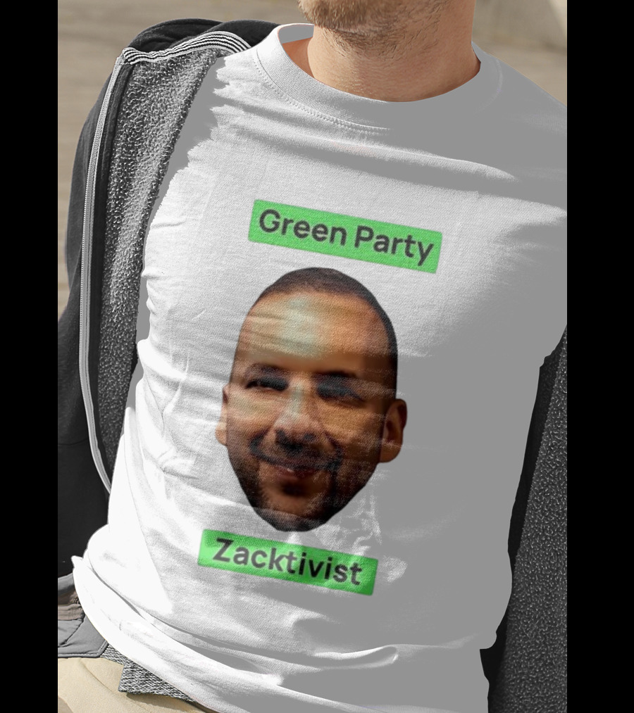 Green Party Zacktivist Face Graphic T-Shirt