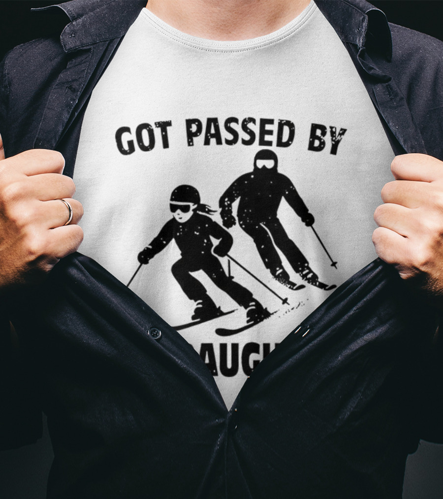 Got Passed By My Daughter Skiing Retro Skiers Humor T-Shirt
