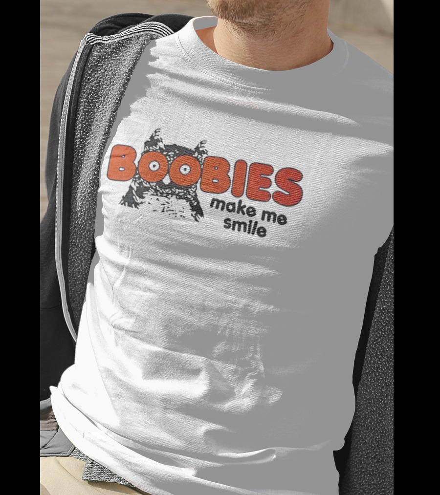 BOOBIES Make Me Smile Owl Hooters T-Shirt