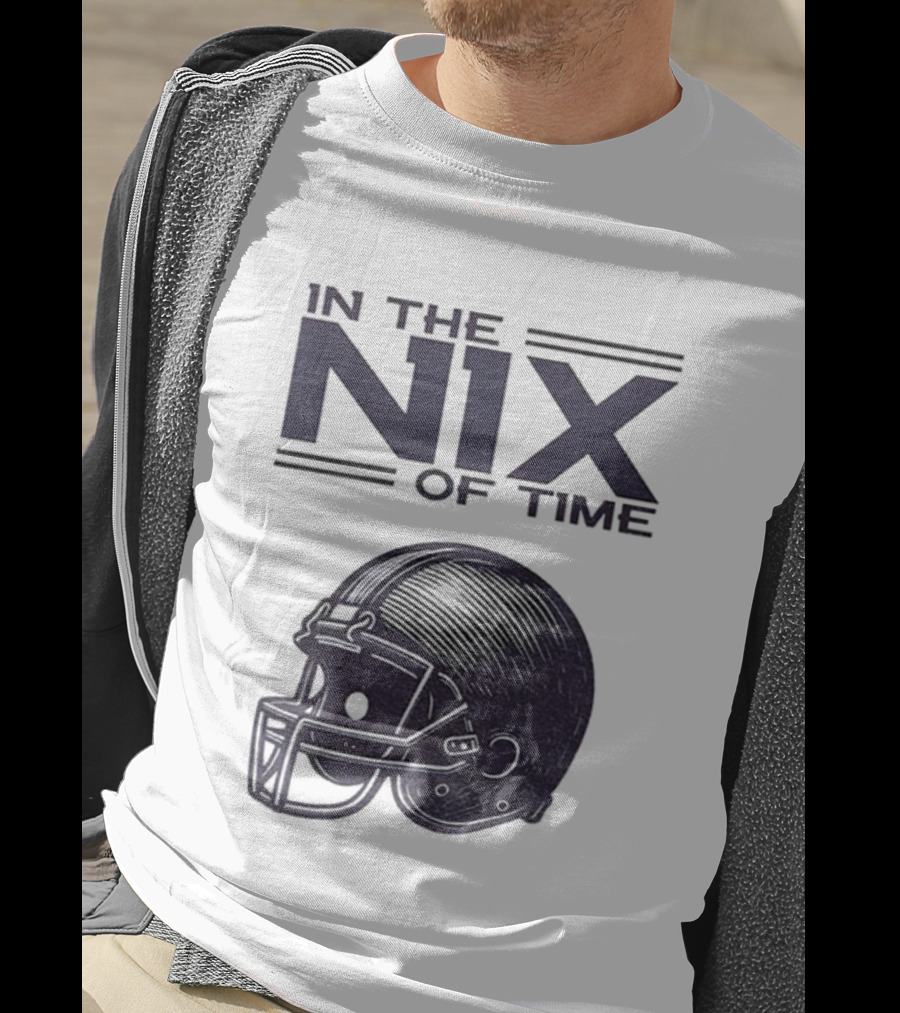 In The Nix Of Time Bo Nix Denver Broncos Football Helmet T-Shirt