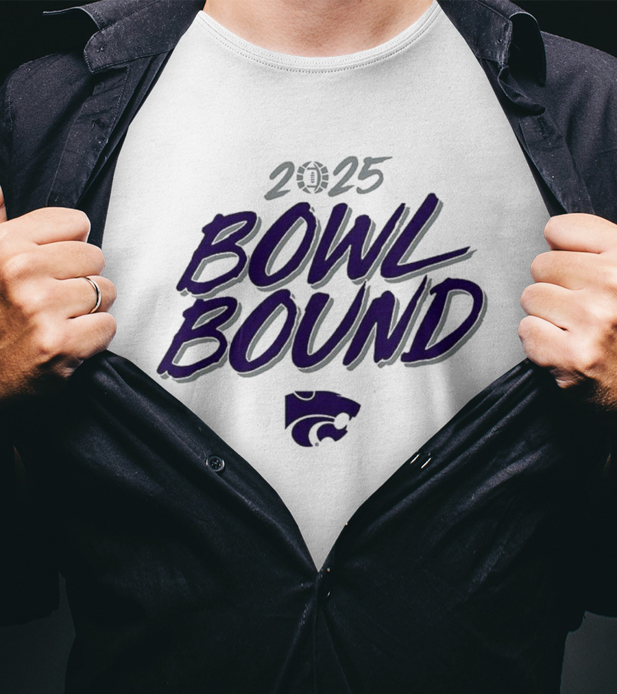 2025 Kansas State Wildcats Bowl Bound Wildcats Icon T-Shirt