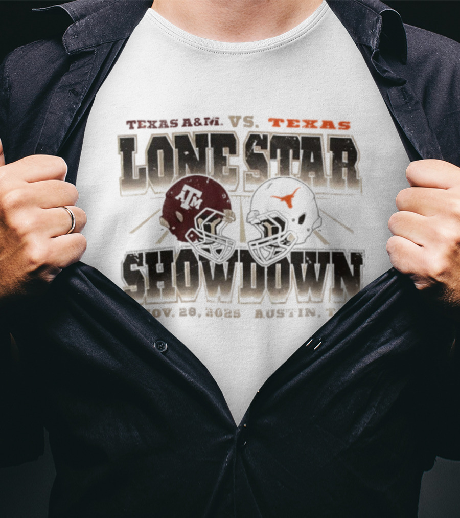 Texas A&M Vs Texas Longhorns Lone Star Showdown Nov 28 2025 Austin TX T-Shirt
