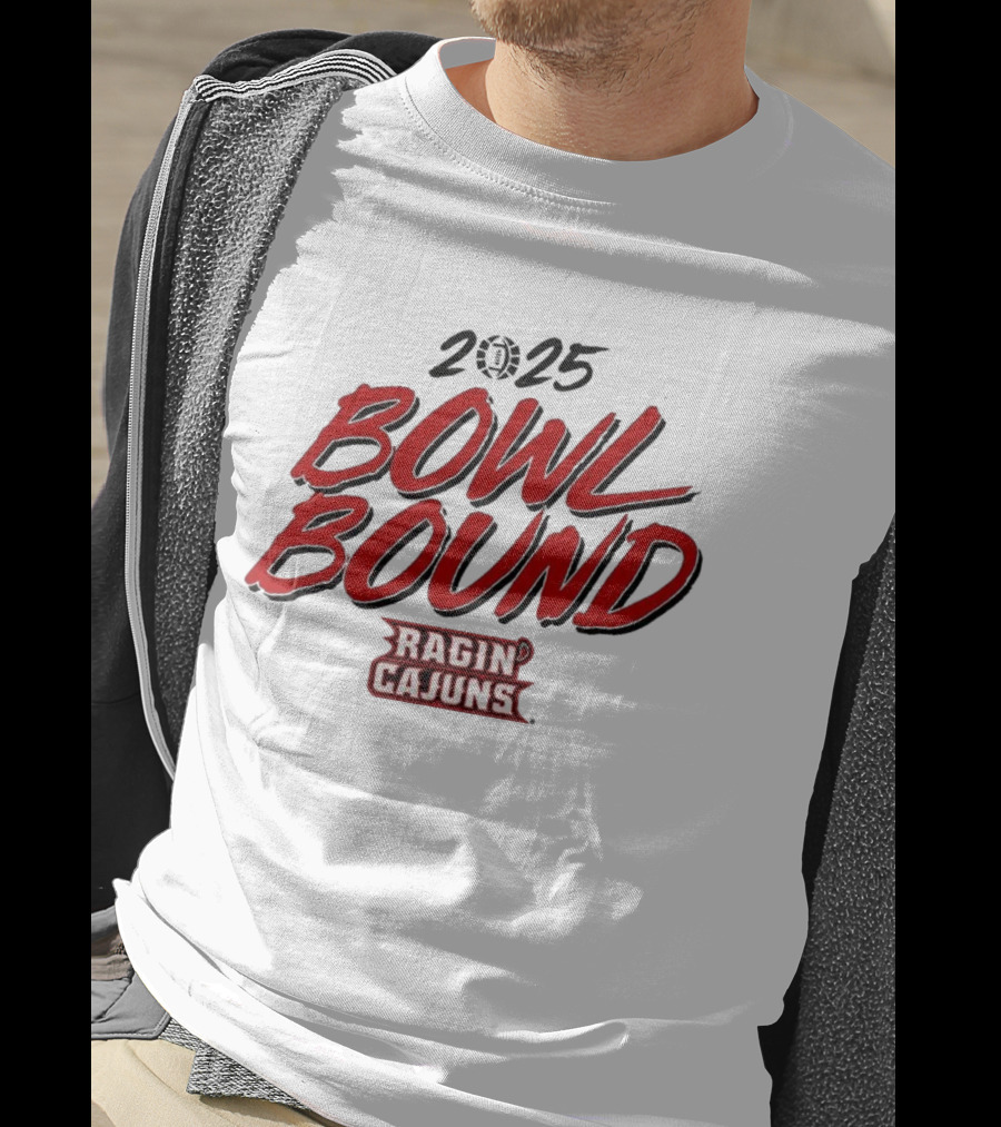 2025 Bowl Bound Ragin’ Cajuns Victory Celebration T-Shirt