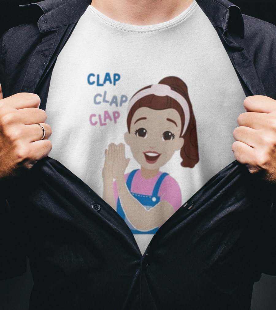 Ms Rachel Clap Clap Clap Cartoon Character Fun Educational Kids T-Shirt