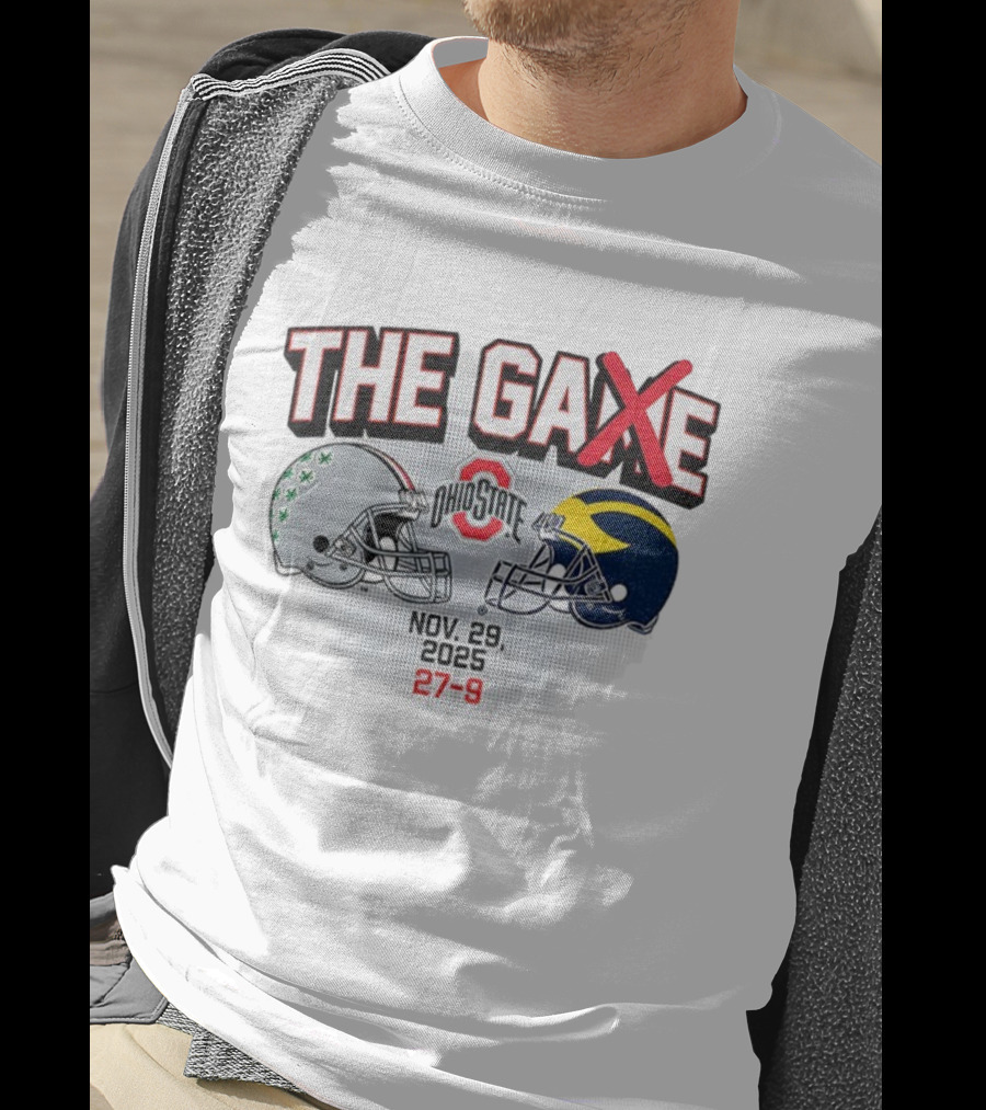 Ohio State Buckeyes Vs Michigan Wolverines Helmets The Game Nov 29 2025 27-9 T-Shirt
