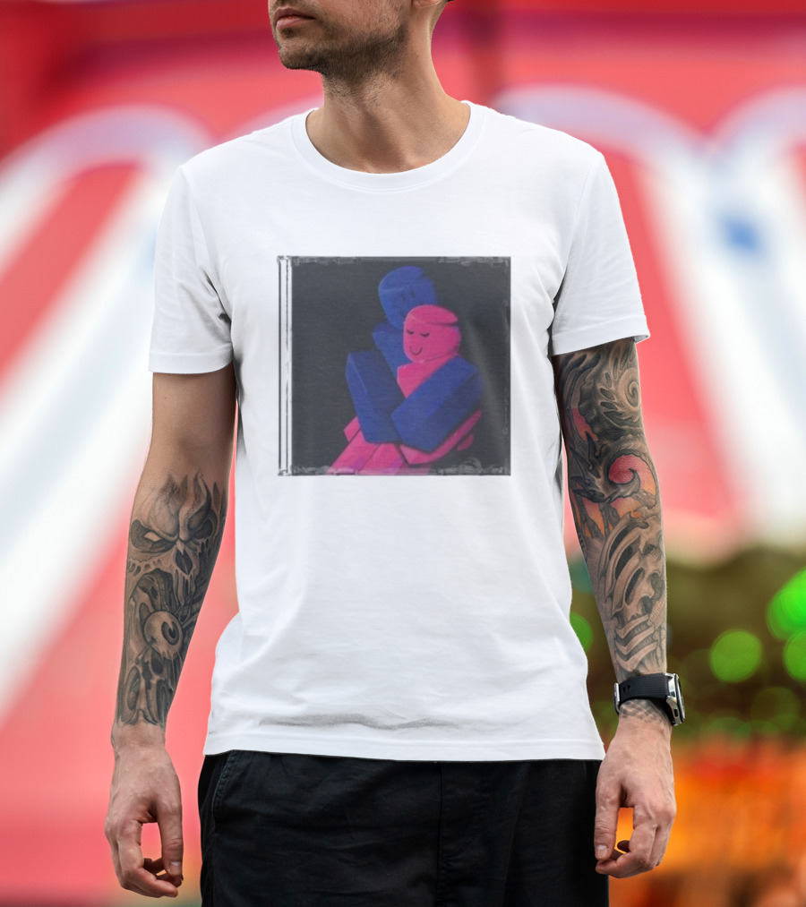 Roblox Boy And Girl Hugging Block Figures T-Shirt