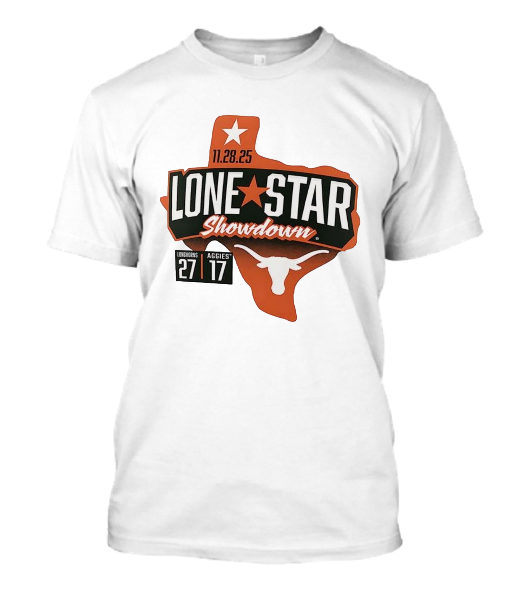 11.28.25 Lone Star Showdown Texas Longhorns 27 Aggies 17 T-Shirt