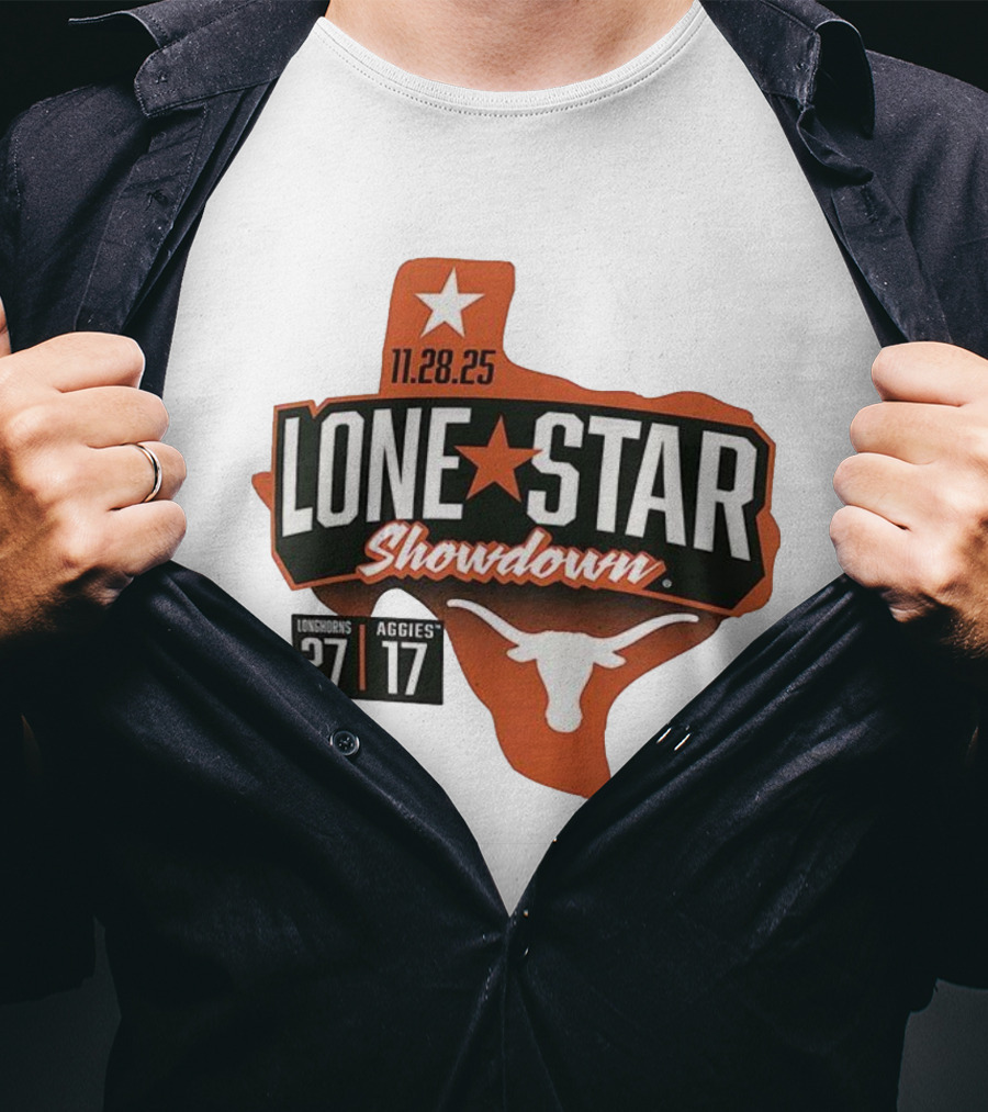 11.28.25 Lone Star Showdown Texas Longhorns 27 Aggies 17 T-Shirt