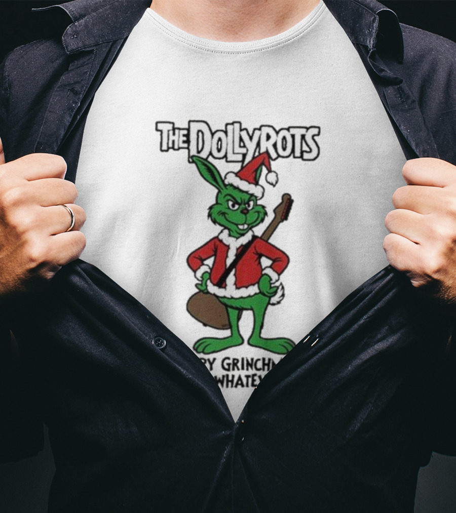 The Dollyrots Hoppy Grinchmas Festive Santa Bunny T-Shirt