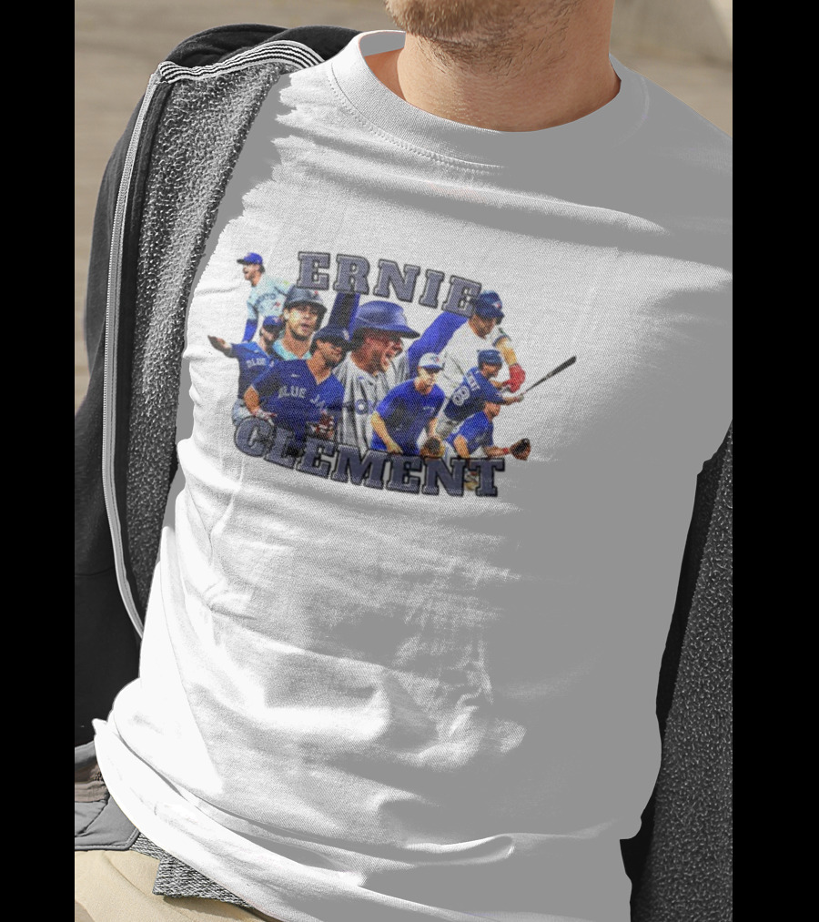 Ernie Clement Toronto Blue Jays Baseball Player Collage T-Shirt