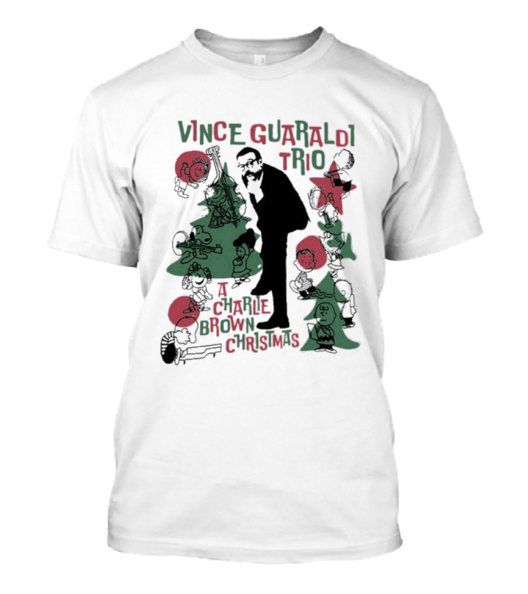 Vince Guaraldi Trio Peanuts Characters A Charlie Brown Christmas T-Shirt