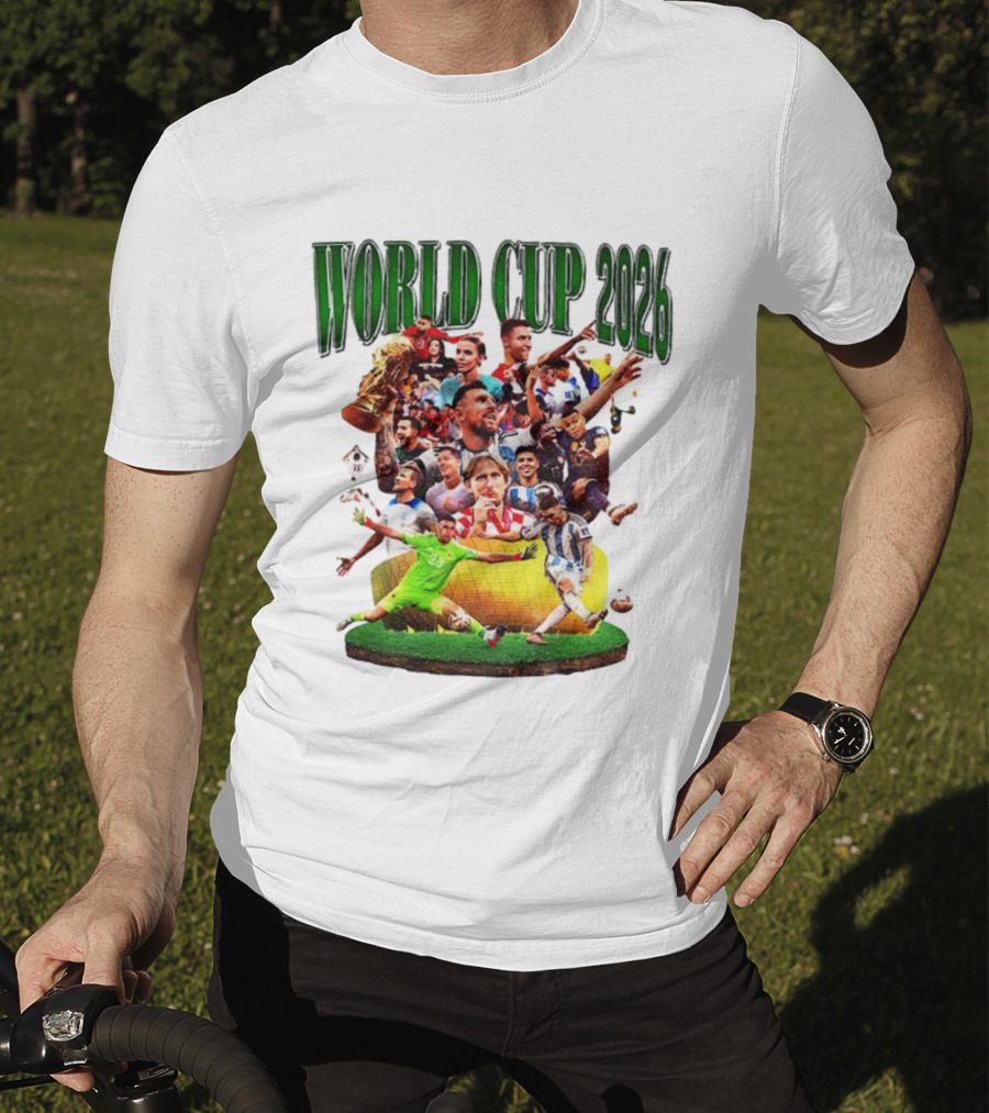 World Cup 2026 Soccer Celebration Stars And Trophy T-Shirt